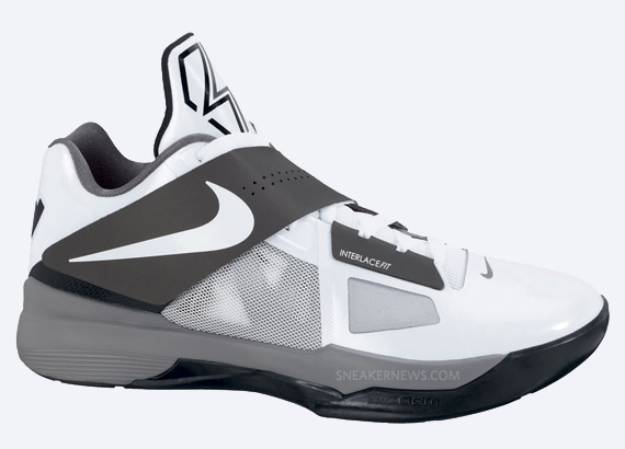 Nike Zoom Kd Iv White Black Cool Grey 2