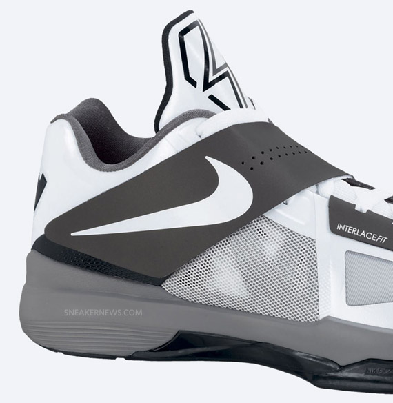 Nike Zoom Kd Iv White Black Cool Grey 4