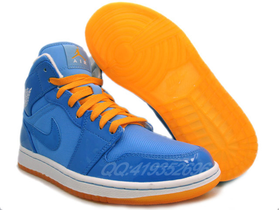 Air Jordan 1 Blue Orange Wht 14