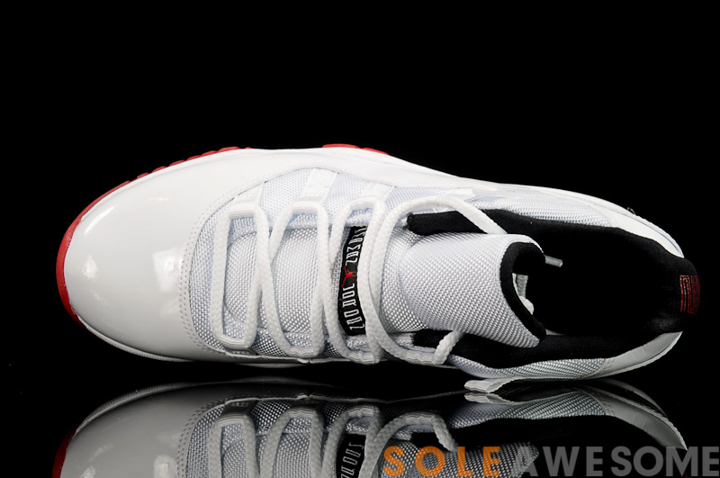 Air Jordan 11 Low White Black Varsity Red Another Look 05