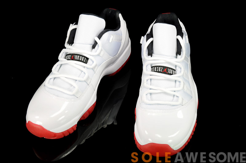 Air Jordan 11 Low White Black Varsity Red Another Look 07
