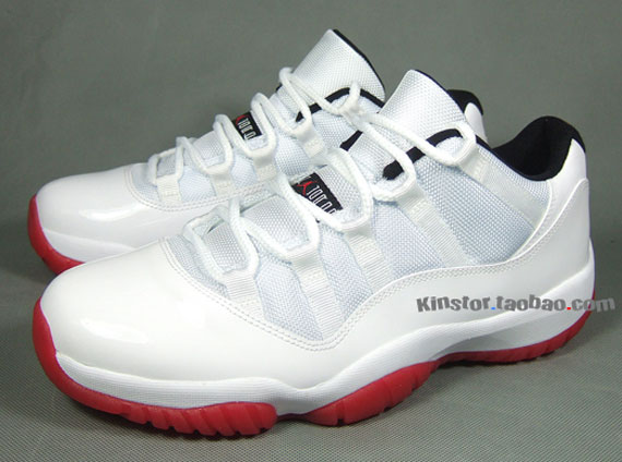 Air Jordan 11 Low White Varsity Red Black New Images