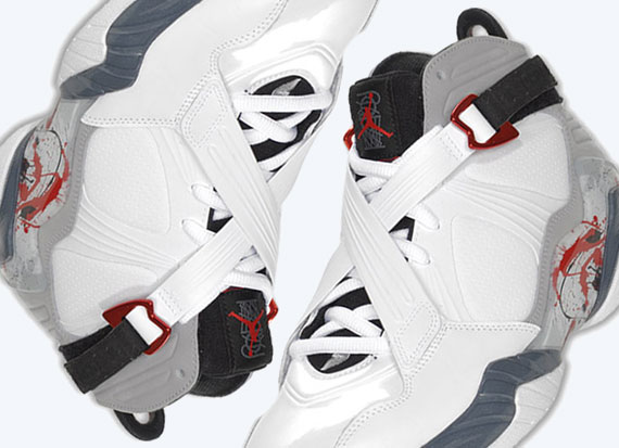 Air Jordan 8.0 - White - Varsity Red - Neutral Grey