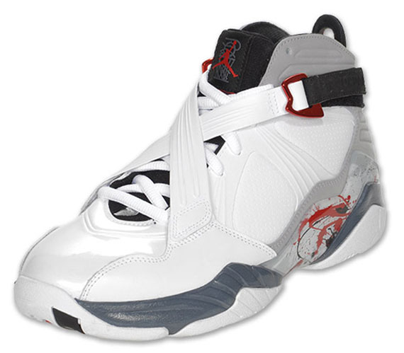 Air Jordan 8.0 White Varsity Red Neutral Grey 3