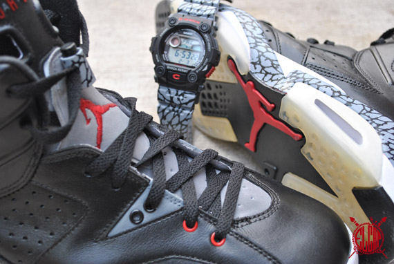 Air Jordan Vi Black Cement Customs By El Cappy 1