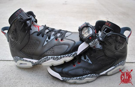 Air Jordan Vi Black Cement Customs By El Cappy 2