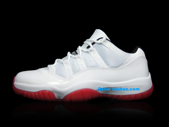 Air Jordan Xi Low White Red Black Rstor 12