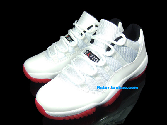 Air Jordan Xi Low White Red Black Rstor 8