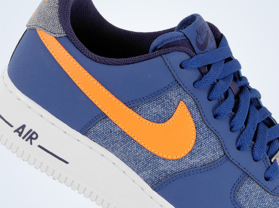 Nike Air Force 1 Low - Storm Blue - Vivid Orange - Denim