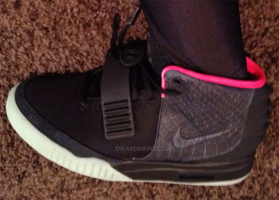 Nike Air Yeezy 2 Black Pink Up Close 2