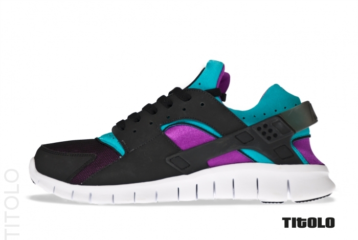 Nike Huarache Free 2012 Black Tropique Magenta 2