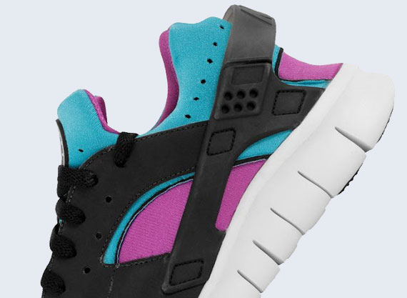 Nike Huarache Free 2012 - Black - Turquoise - Magenta