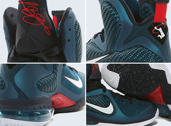 Nike LeBron 9 - Green Abyss - Obsidian - Light Blue Heather