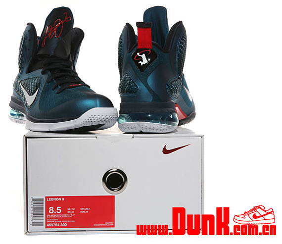 Nike Lebron 9 Green Abyss Obsidian Light Blue Heather 7