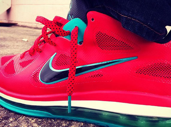 Nike LeBron 9 Low - Red - Aqua