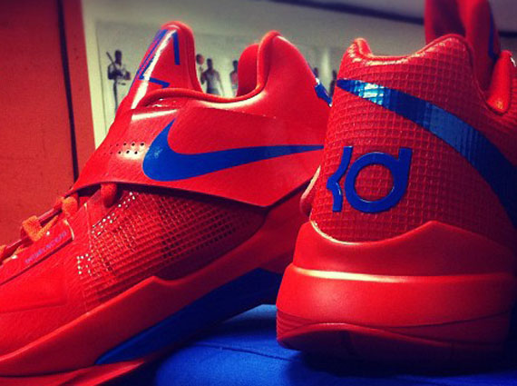 Nike Zoom Kd Iv Bright Red Blue Sample 1