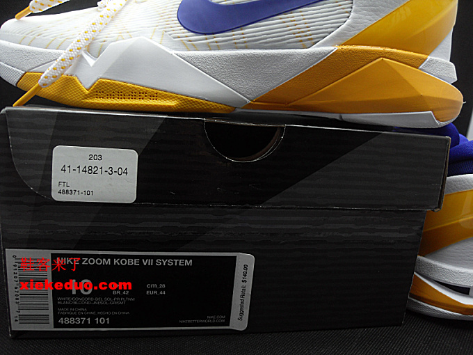 Nike Zoom Kobe Vii White Concord Del Sol 10
