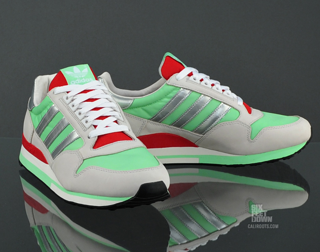 Adidas Originals Zx 500 Super Green Metalic Silver Light Scarlett 1
