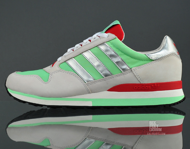 Adidas Originals Zx 500 Super Green Metalic Silver Light Scarlett 2