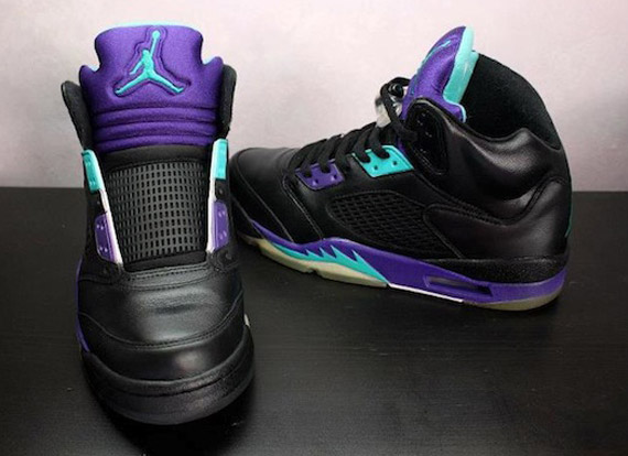 Air Jordan V Aqua To Grape Customs By Rudnes 5