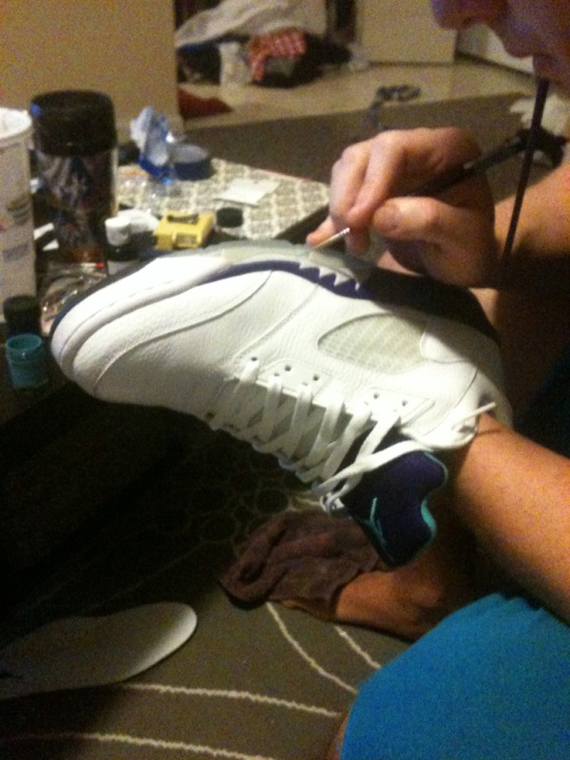 Jordan V Low Grape Customs 6