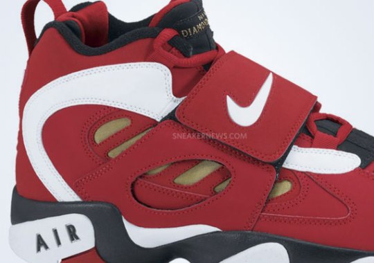 Nike Air Diamond Turf II – Varsity Red – White – Metallic Gold | Release Date