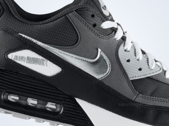 Nike Air Max 90 Anthracite Metallic Silver Black White 1