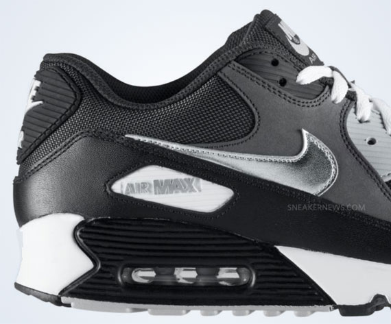 Nike Air Max 90 Anthracite Metallic Silver Black White 2