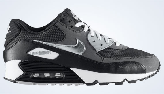 Nike Air Max 90 Anthracite Metallic Silver Black White 4