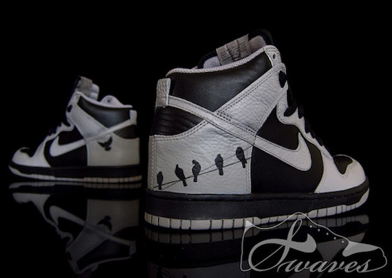 Nike Dunk High Birds On A Wire Customs By Swaves 3