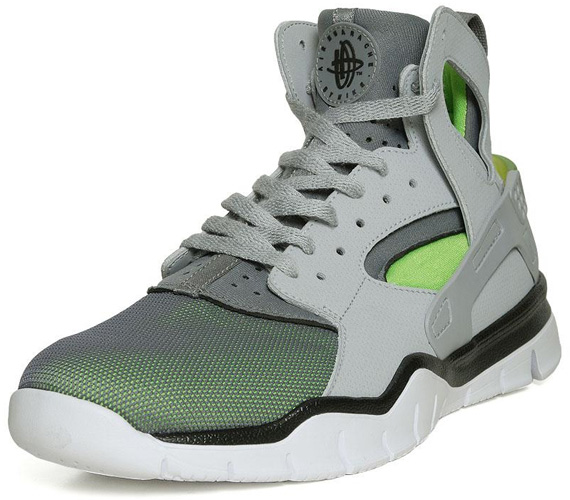 Nike Huarache Basketball 2012 Wolf Grey Action Green 3