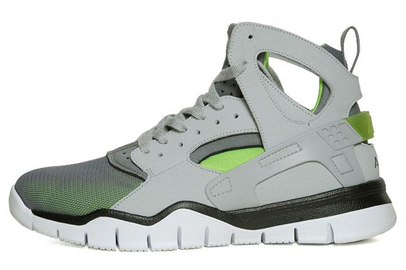 Nike Huarache Basketball 2012 Wolf Grey Action Green 4