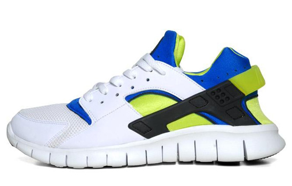 Nike Huarache Free 2012 White Royal Volt Og End 1