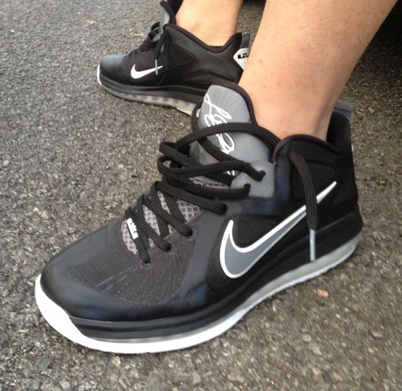 Nike Lebron 9 Low Black Grey White On Feet 1