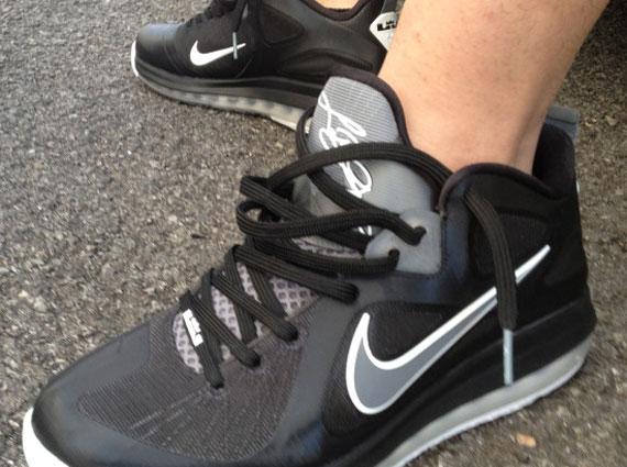 Nike Lebron 9 Low Black Grey White On Feet 3