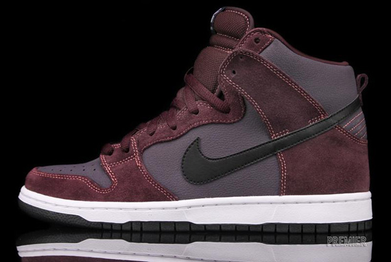 Nike Sb Dunk High Deep Burgandy Black April 2012 1