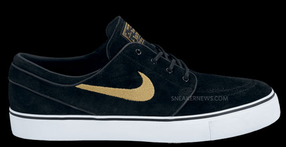 Nike Sb Janoski Black Metallic Gold White