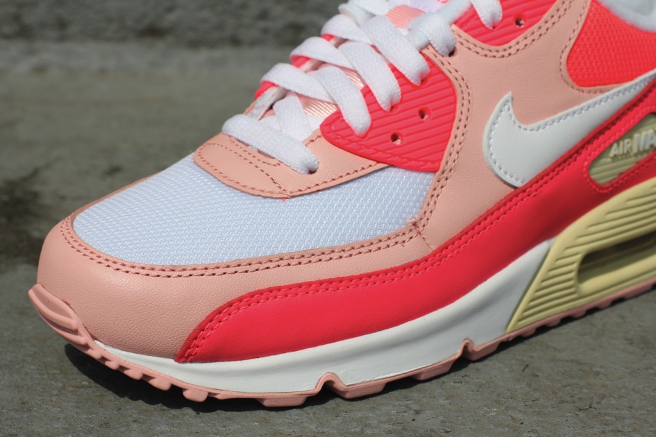 Nike WMNS Air Max 90 – Hot Punch – White – Storm Pink
