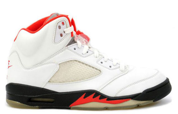 100jordansairjordan5whiteblackfirered 234811