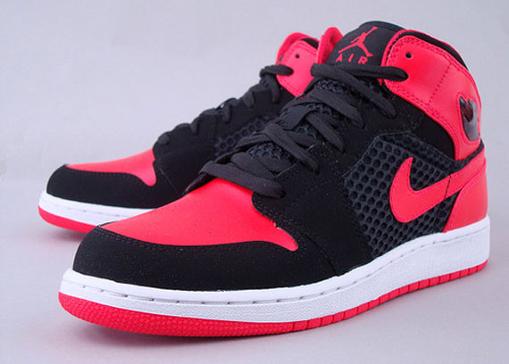 Air Jordan 1 Phat GS - Black - Siren Red