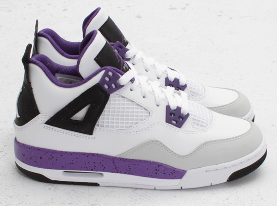 Air Jordan Iv Gs White Ultraviolet Neutral Grey 1