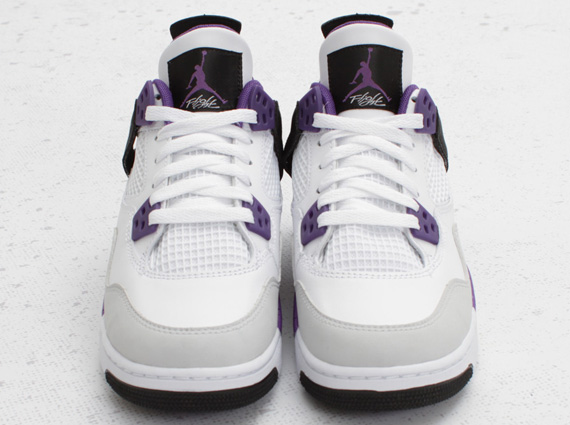 Air Jordan Iv Gs White Ultraviolet Neutral Grey 4