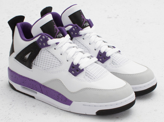 Air Jordan Iv Gs White Ultraviolet Neutral Grey 5