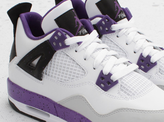 Air Jordan Iv Gs White Ultraviolet Neutral Grey 6