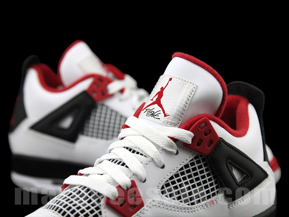 Air Jordan Iv White Red 7