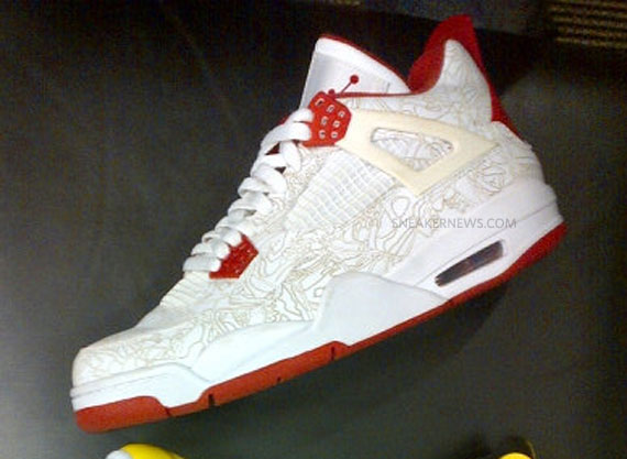 Air Jordan Iv White Red Laser