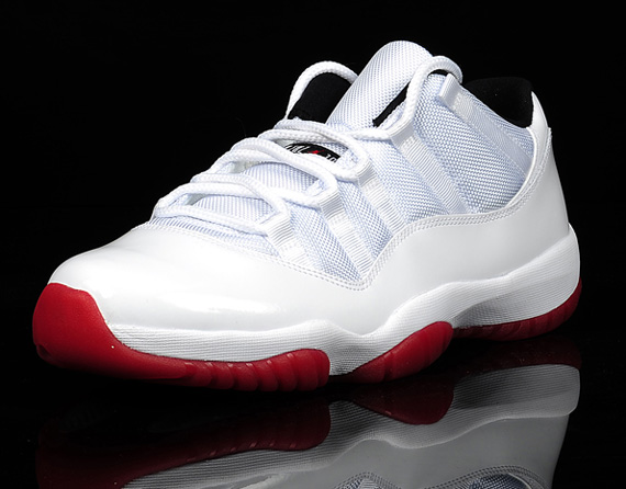 Air Jordan Xi Low White Varsity Red Black Hoopcity 1