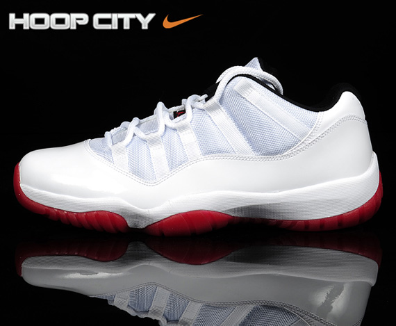 Air Jordan Xi Low White Varsity Red Black Hoopcity 4