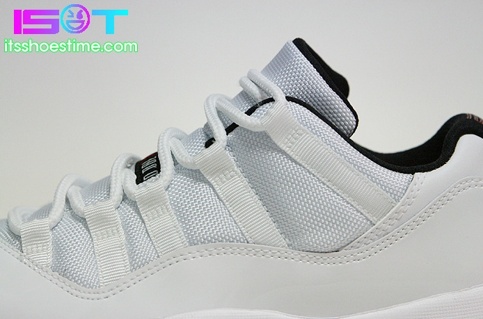 Air Jordan Xi Low White Varsity Red Detailed Images 11