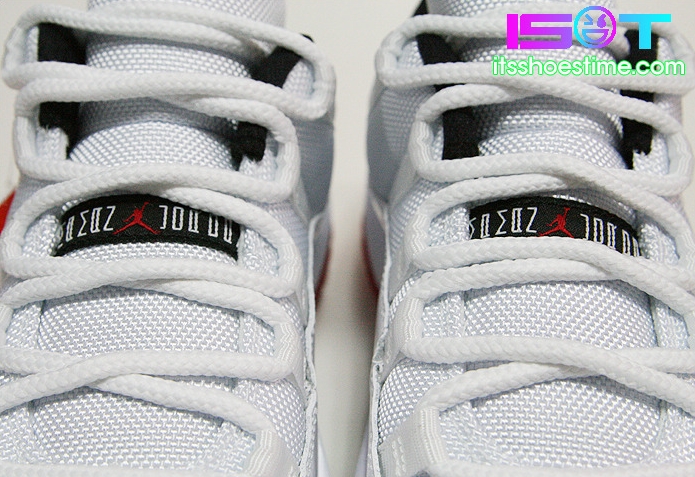 Air Jordan Xi Low White Varsity Red Detailed Images 12